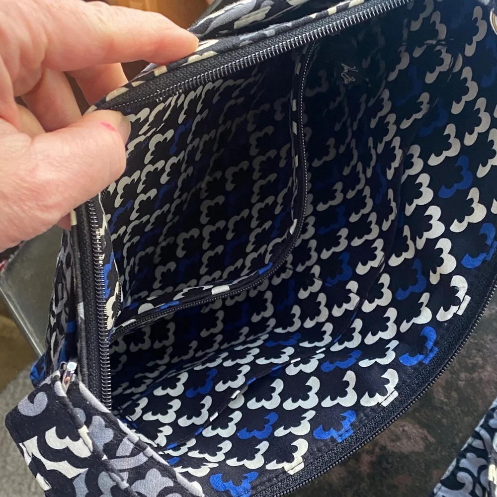 Vera Bradley Canterbury Cobalt Pattern (Retired) Tablet/Laptop Crossbody Bag